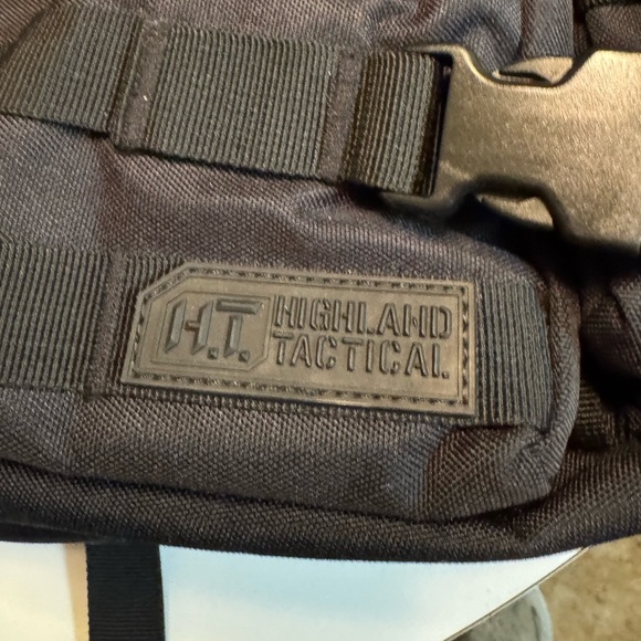 High End Highland Tactical Black Men's Heavy Duty Backpack MINT - Picture 6 of 12